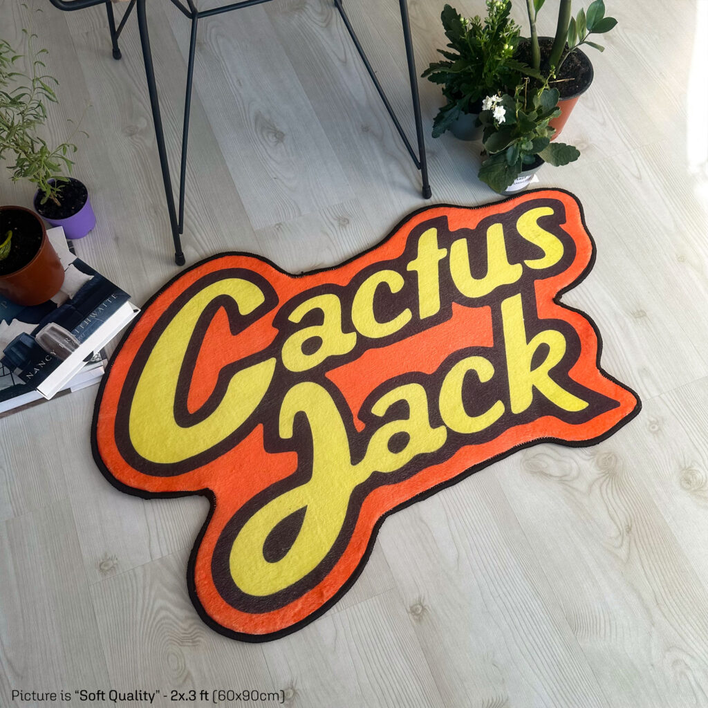 Cactus Jack Logo Music Shaped Rug