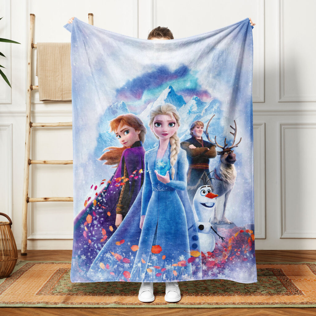 Elsa Frozen Children Girl Plush Throw Blanket
