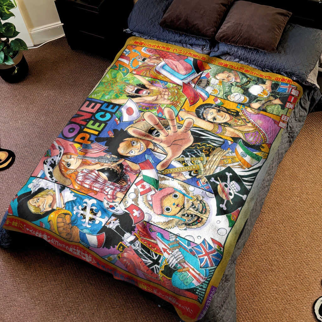 Japan One Piece Anime Plush Throw Blanket