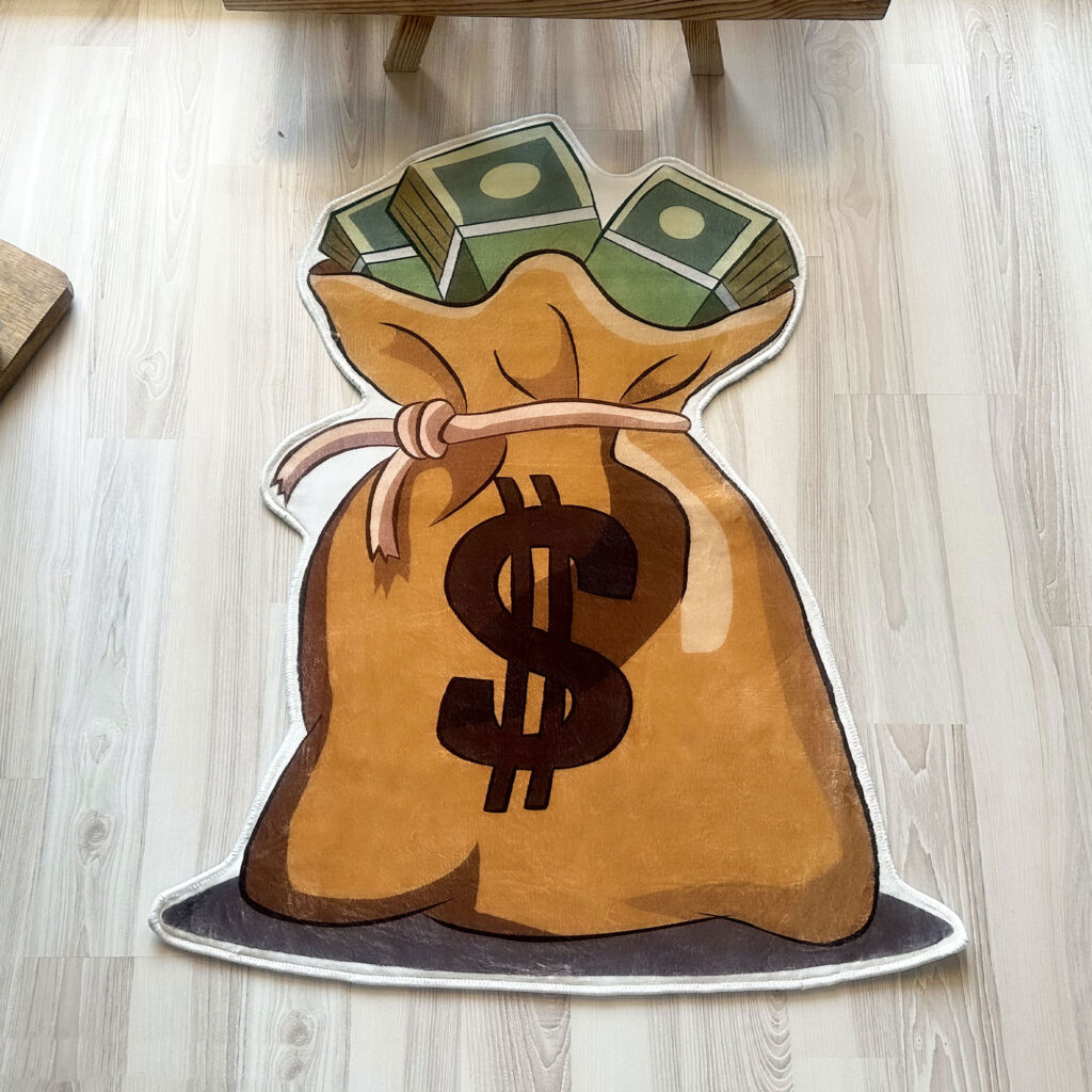 Money Bag Office Funny Shaped Rug