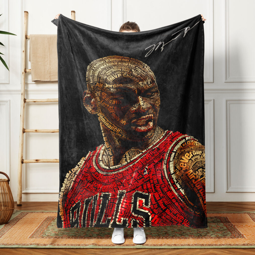 Jordan NBA Sneaker Plush Throw Blanket