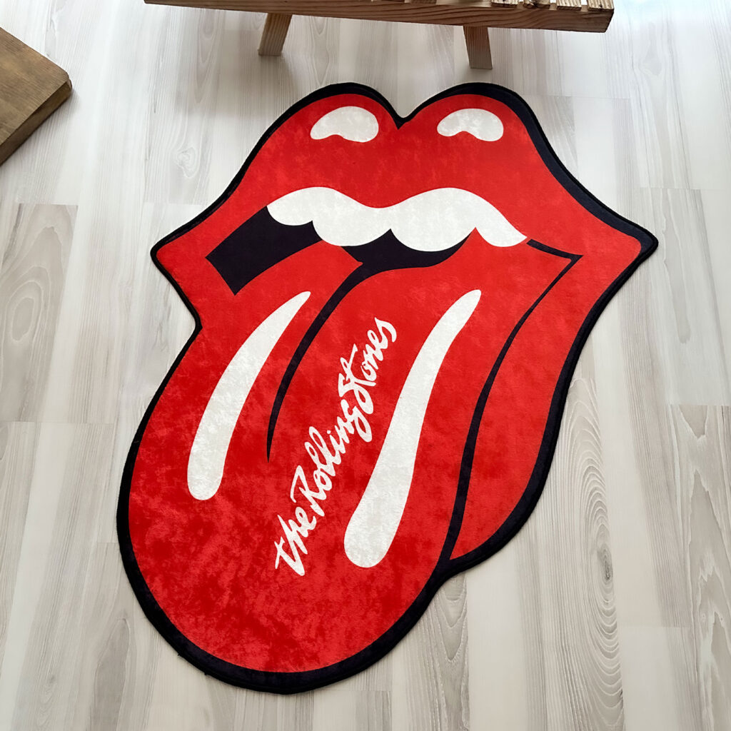 The Rolling Stones Rock Music Shaped Soft Rug