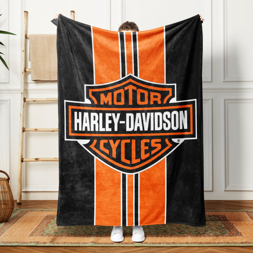 Harley Davidson Soft Plush Throw Blanket