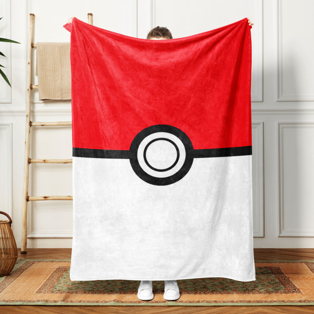 Pokémon Ball Anime Plush Throw Blanket