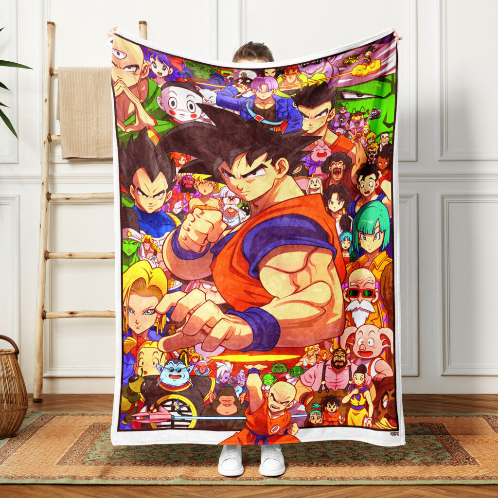 Dragon Ball All Character Bed Throw Blanket