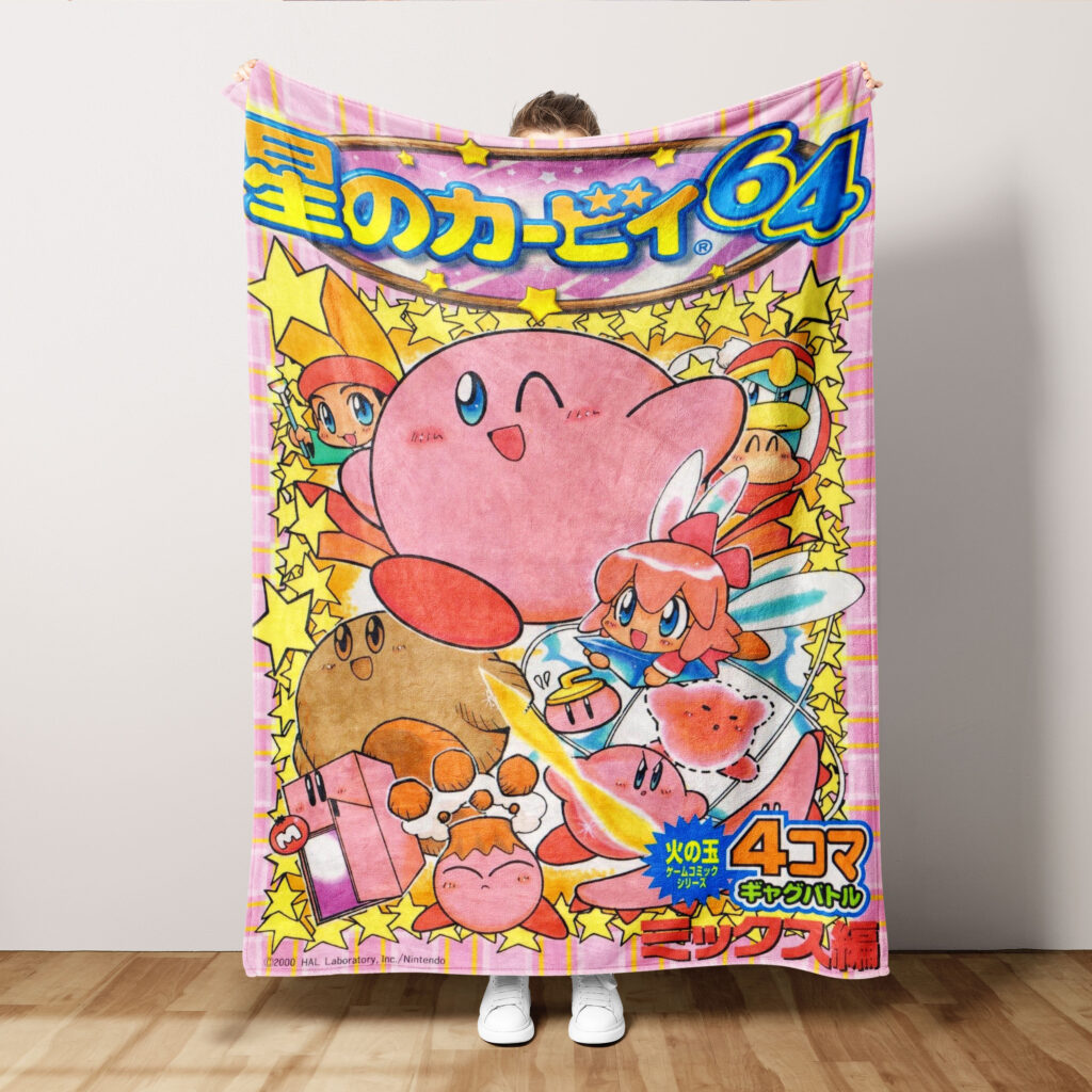 Kirby Comics Cover Anime Bed Throw Blanket