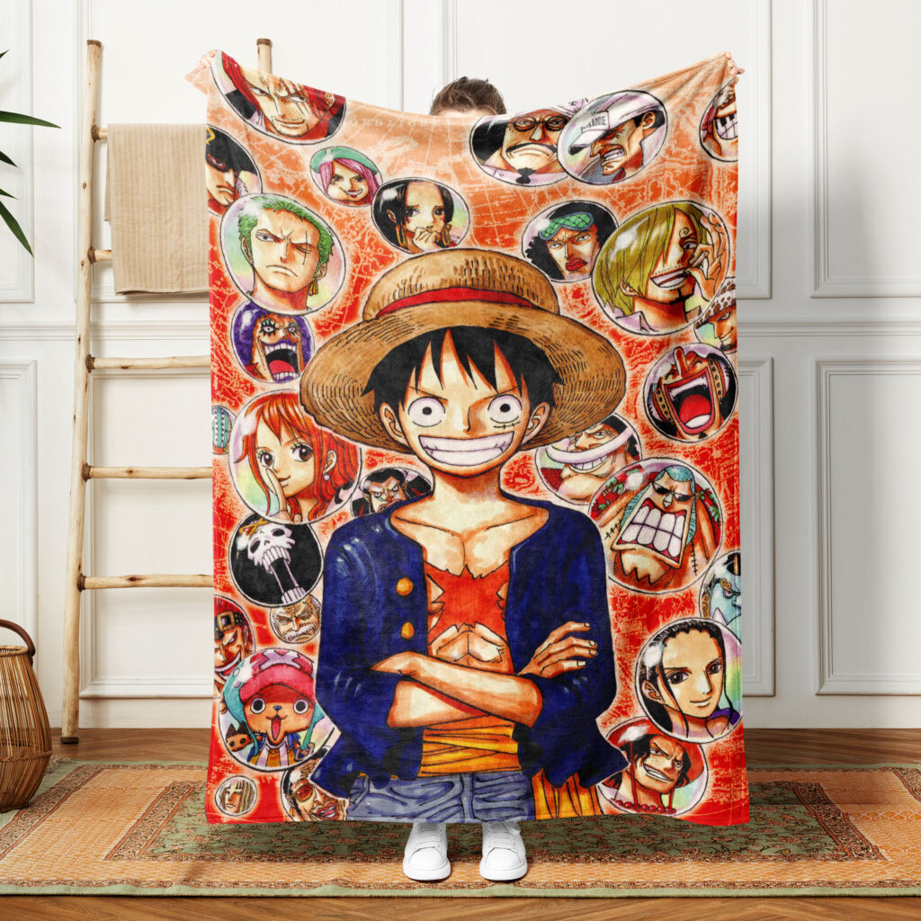 One Piece Smille Anime Bed Throw Blanket