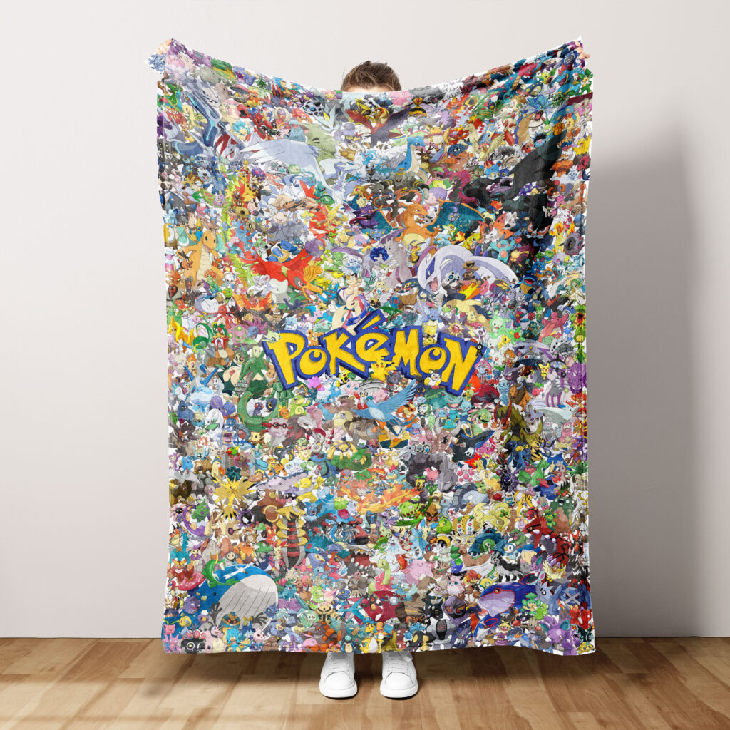 Pokemon All Character Bed Throw Blanket