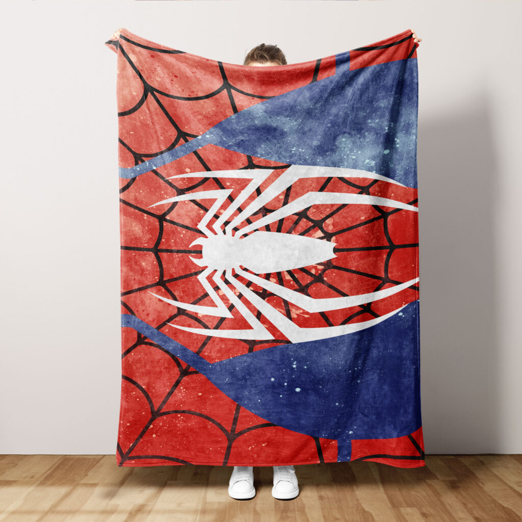 Spiderman Galaxy Logo Bed Throw Blanket