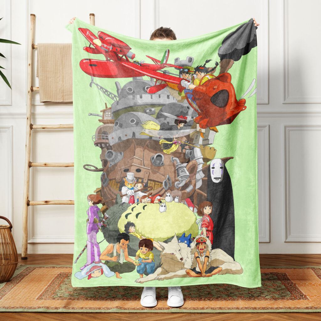 Sprited Away All Character Anime Bed Throw Blanket