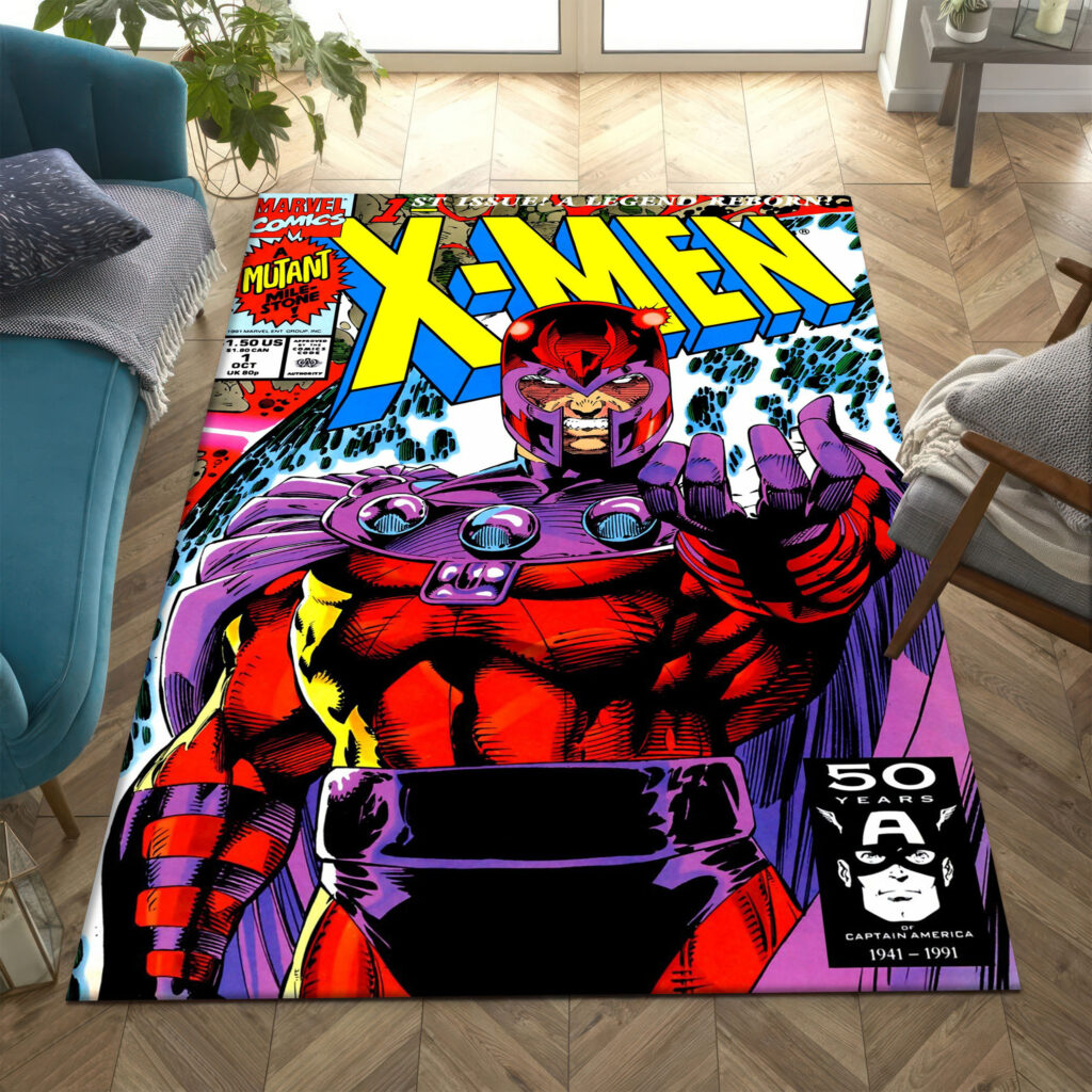 X-Man Magneto Comic Book Area Rug