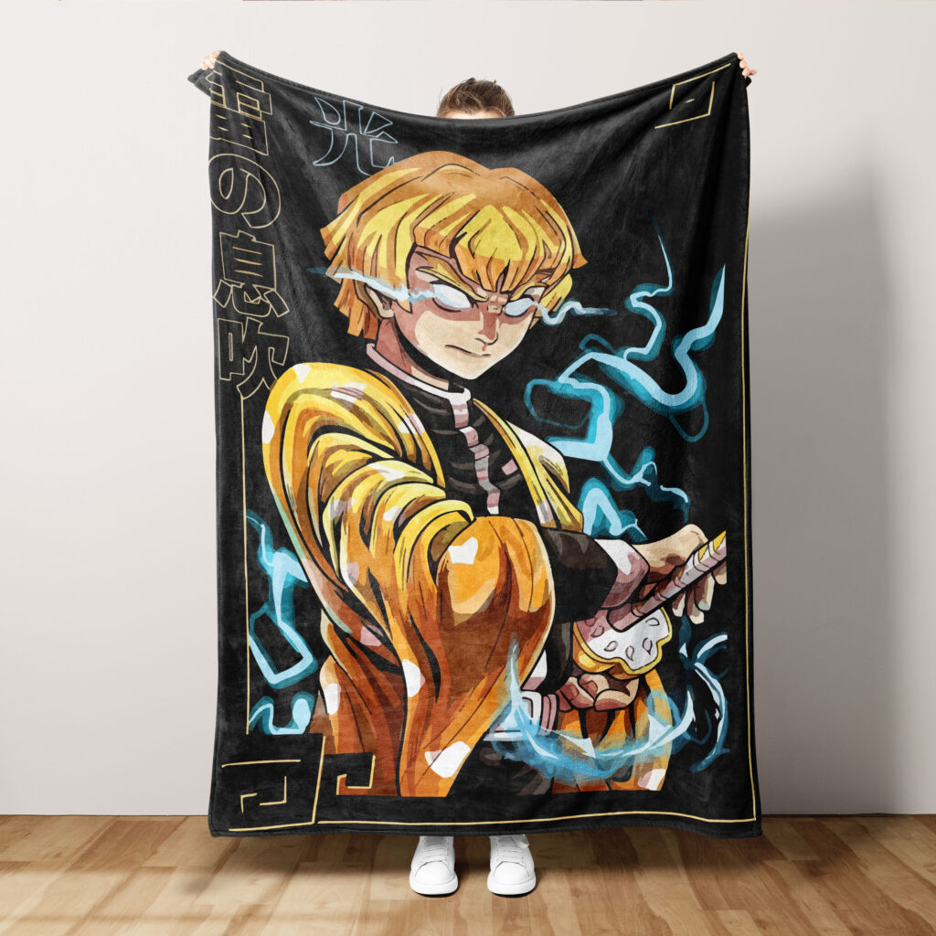 Zenitsu Agatsuma Demon Slayer Bed Throw Blanket